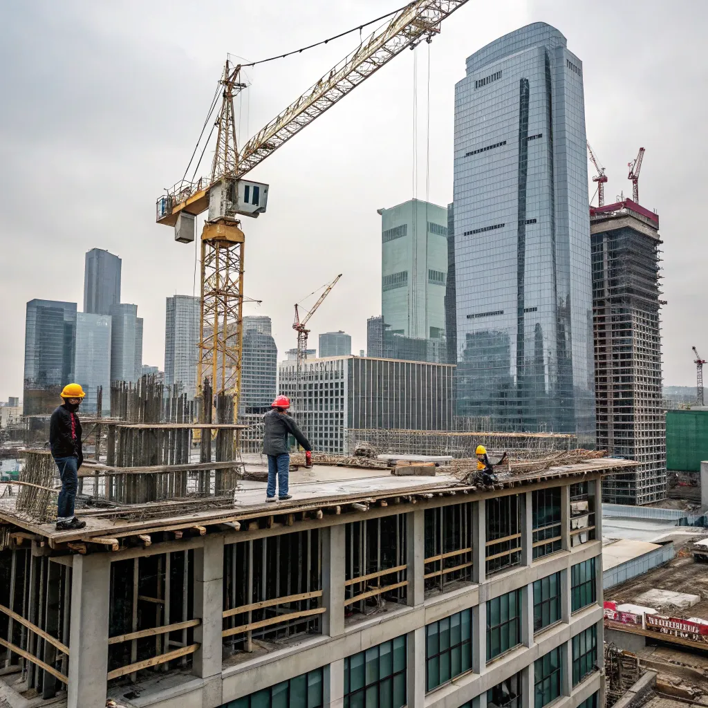 Commercial office building under construction